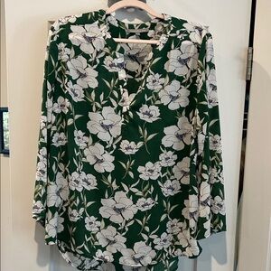Daniel Rainn Green Floral Blouse